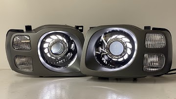 Nissan Xterra Retrofit Headlights - Turbine Bi-Xenon with switchback angel eyes
