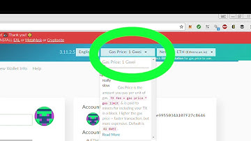 Adjust Gwei on MyEtherWallet (MEW)