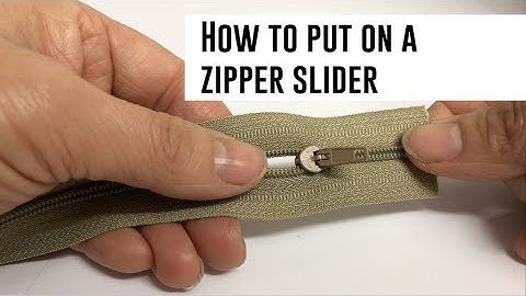 Mollies How-to put on zipper slider