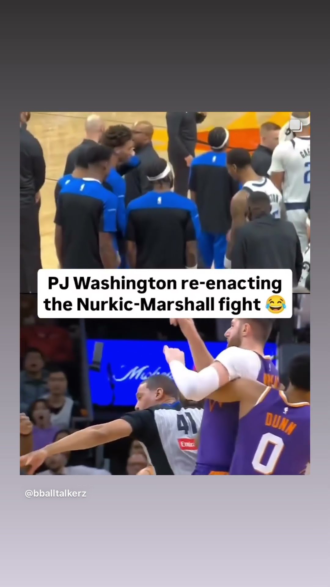 The reenactment #hoodnews #reaction #reenactment #basketball #suns #mavs #fight #omg #how #wow #wtf