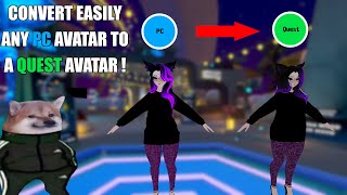 How to convert any PC avatar to Quest in Unity for VRChat with VRCQuestTools (Easy)