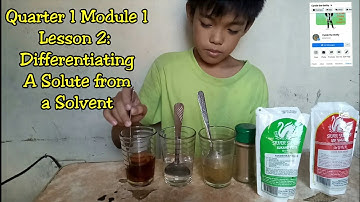 Grade 6 Science Lesson 2: Differentiating a Solute from a Solvent