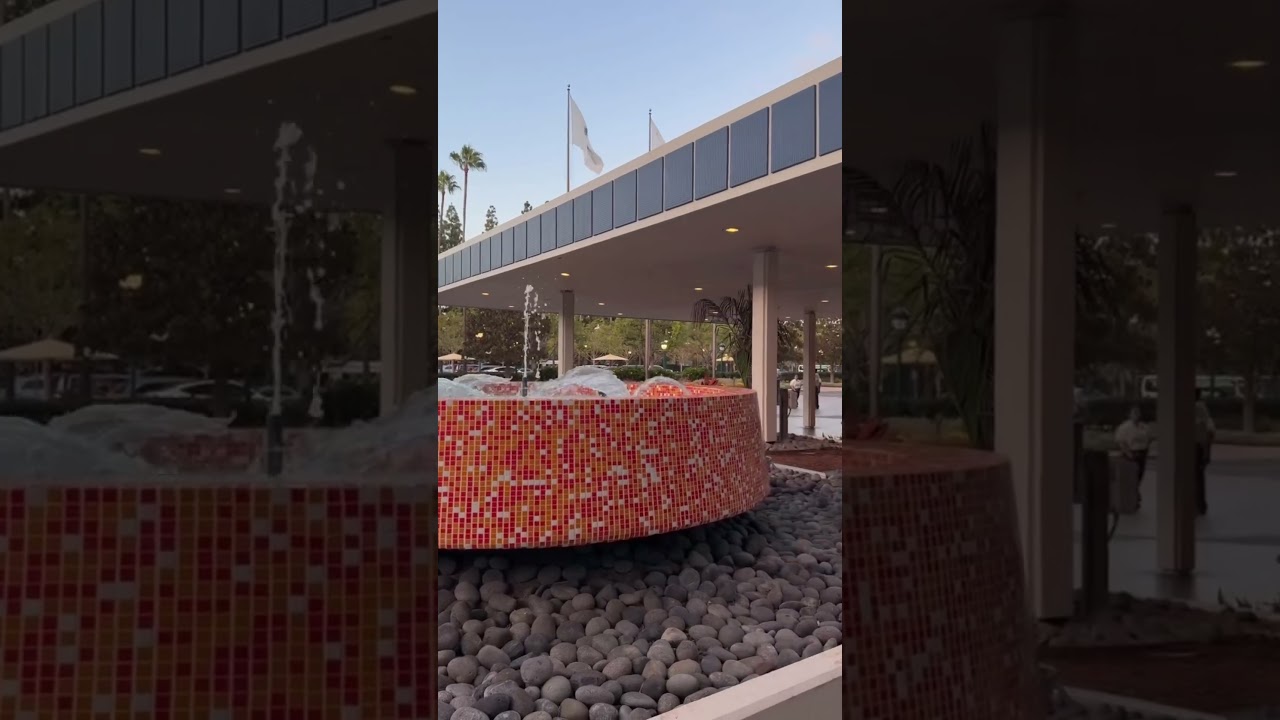Disneyland Hotel fountain refurbishment has finished!