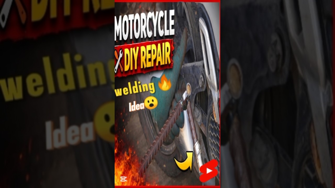 🛠 DIY Motorcycle Repair – Simple Tool That Works! #diy #weldingtool#diytool