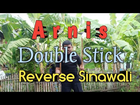 Learn Arnis Double Stick Reverse Sinawali in Filipino Martial arts.