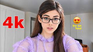 4K Lingerie Try On Haul See Everything Sheer Transparent Micro Bikini & See-through Dresses with me