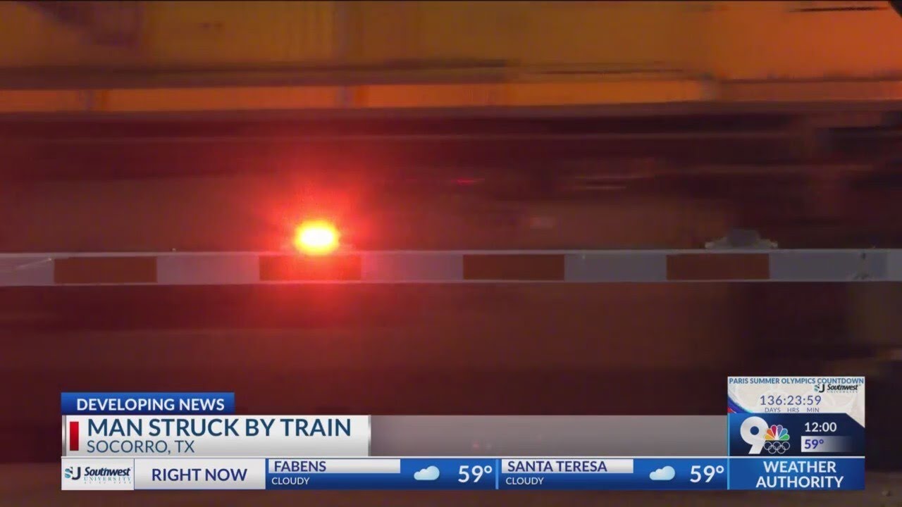 Man dies after getting struck by train in Socorro - YouTube
