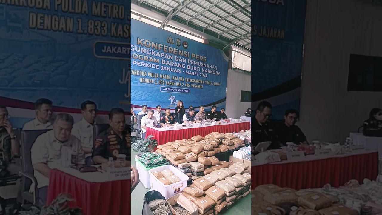 Konferensi Pers Pengungkapan dan Pemusnahan BarBuk 712 KG Narkotika Periode Januari - Maret 2026