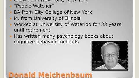 Self Regulated Learning by Donald Meichenbaum