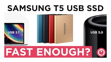 Samsung T5 SSD - speed test with 2013 Mac Pro (USB3.0) and MacBook Pro (USB3.1)