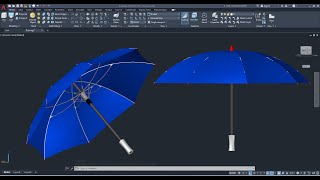 AutoCAD 3D, how to drawing umbrella, 3D Modeling, Autodesk, sketches