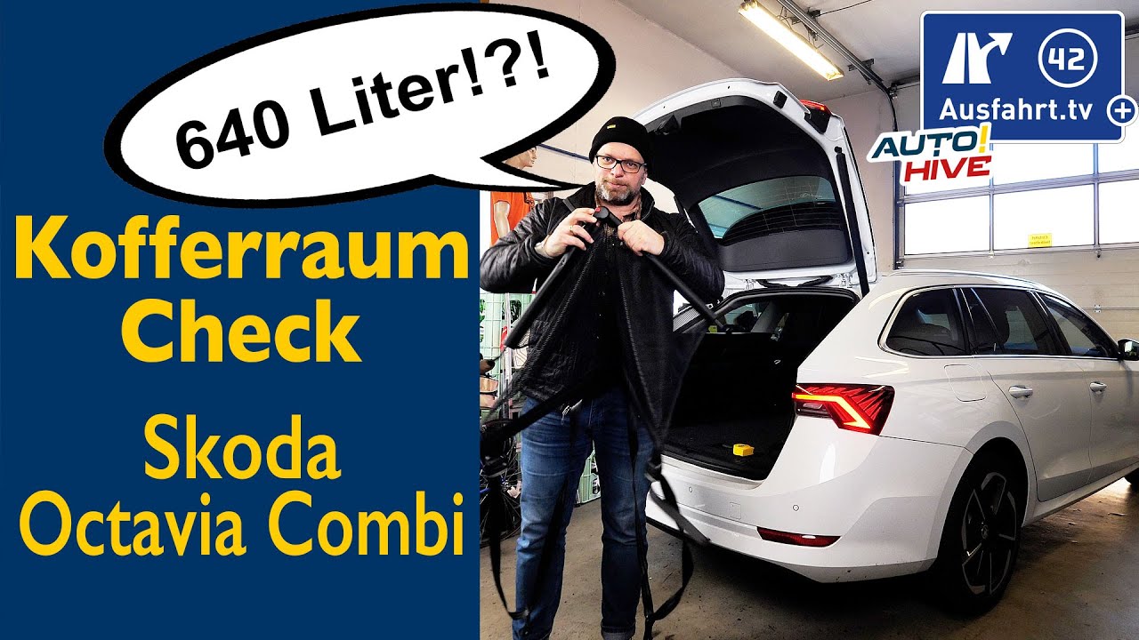 Kofferraum-Check: Skoda Octavia Combi - was passt in den Kofferraum?  Fahrrad? Leiter? Koffer? 