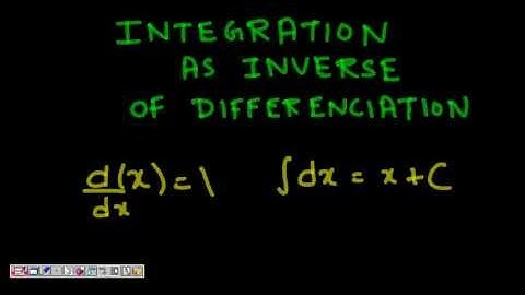 Anti Derivative Integration Indefinite Integral Integration Formulas Reverse of Differentiation