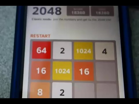 Solved 2048 game on the TGV train to Paris. No bells, no whistles.