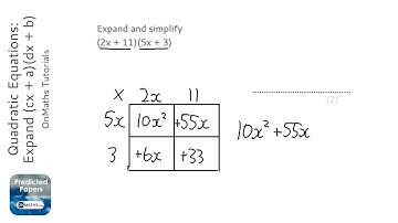 Quadratic Equations: Expand (cx + a)(dx + b) (Grade 6) - OnMaths GCSE Maths Revision