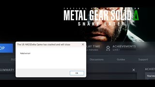 Fix METAL GEAR SOLID SNAKE EATER LowLevelFatalError/Fatal