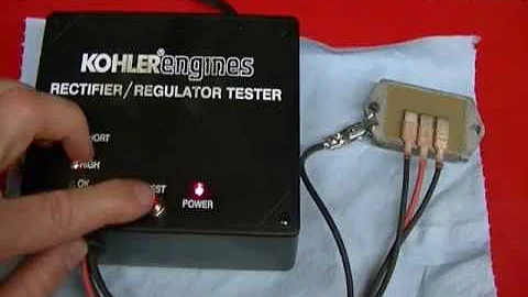 How to Test a 15amp Kohler Regulator Rectifier Using a Kohler Tester 25 761 20 S