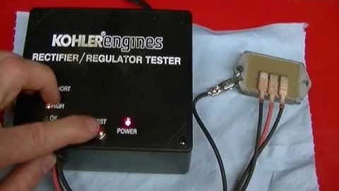How to Test a 15amp Kohler Regulator Rectifier Using a Kohler Tester 25 761 20 S