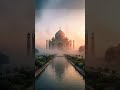 Taj Mahal in Morning Mist: Cinematic Journey with Sitar Music