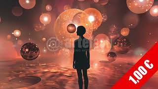 Floating Orbs & Silhouette — HD Dreamy Bokeh Stock Footage