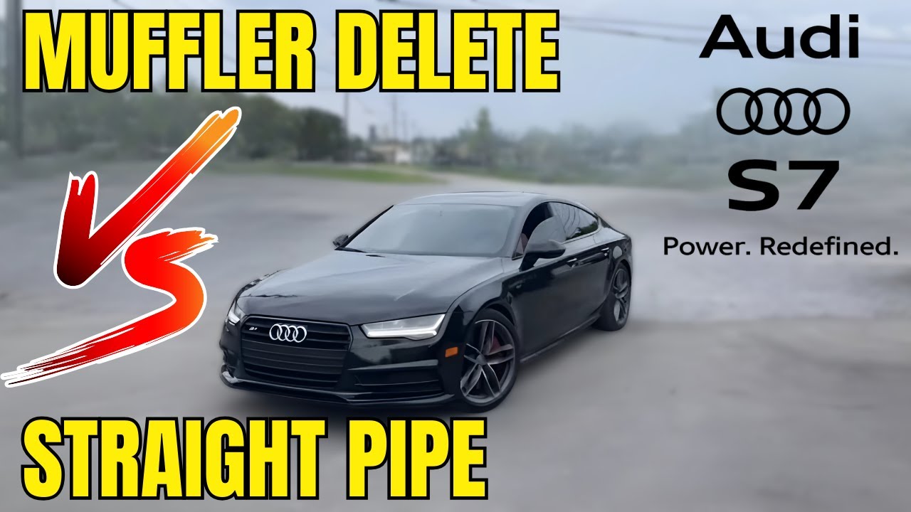 Audi S7 4.0L TT V8: Muffler Delete Vs Straight Pipe!