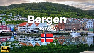 Bergen, Norway Walking Tour  | The capital of Fjord 4K 60fps