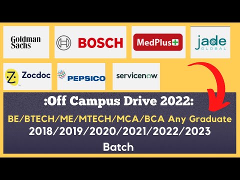 Goldman Sachs| Bosch| Off Campus Drive for 2018|2019|2020|2021|2022 Apply now @Online Career Portal