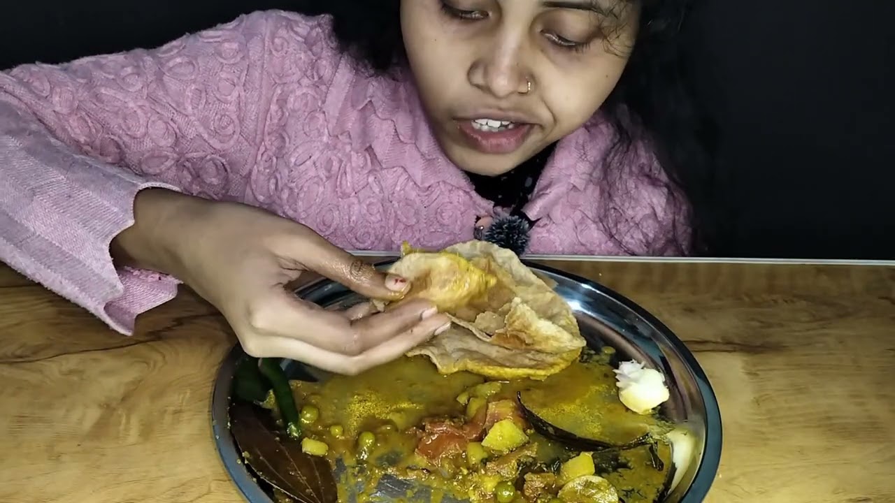 ASMR Video Today's MENU Puri and Aloo tamaatar ki sbji 😋🤤🤤