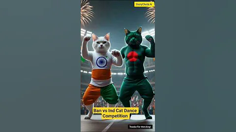 Watch the video about India vs Bangladesh Cat Dance Showdown! 🇮🇳🐱🇧🇩 You Won’t Believe Who Wins! 😱 #ai #shorts