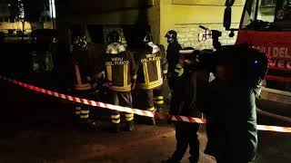 Terni, incendio doloso in cantina in Largo Mezzetti