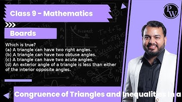Which is true? (a) A triangle can have two right angles. (b) A triangle can have two obtuse angle...