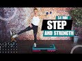 Step Aerobics with Weights Interval Workout at Home! | 134-136 bpm | Step & Tone
