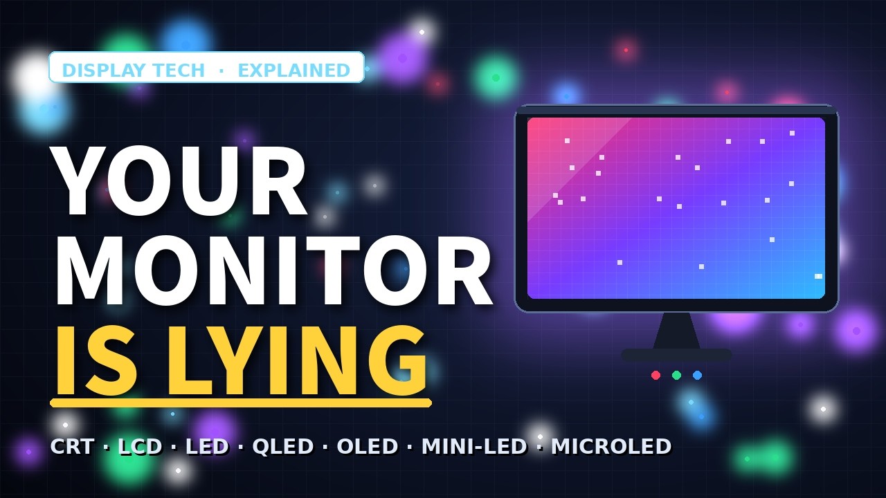 Your Monitor Is LYING To You ! Every Display Tech Explained (CRT to MicroLED)