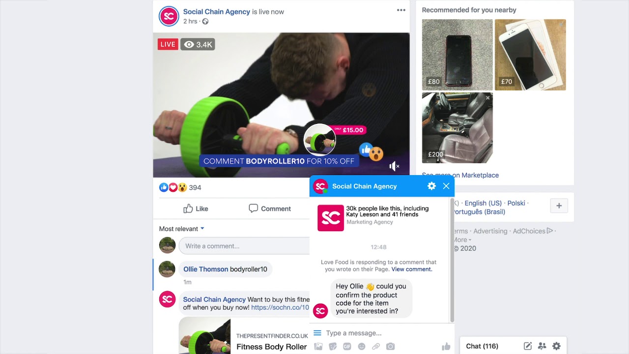 Social Chain Launches Live Stream Shopping For Facebook Videos Campaign Us