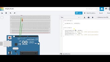 Tinkercad LED Blink (Arduino pisca LED)