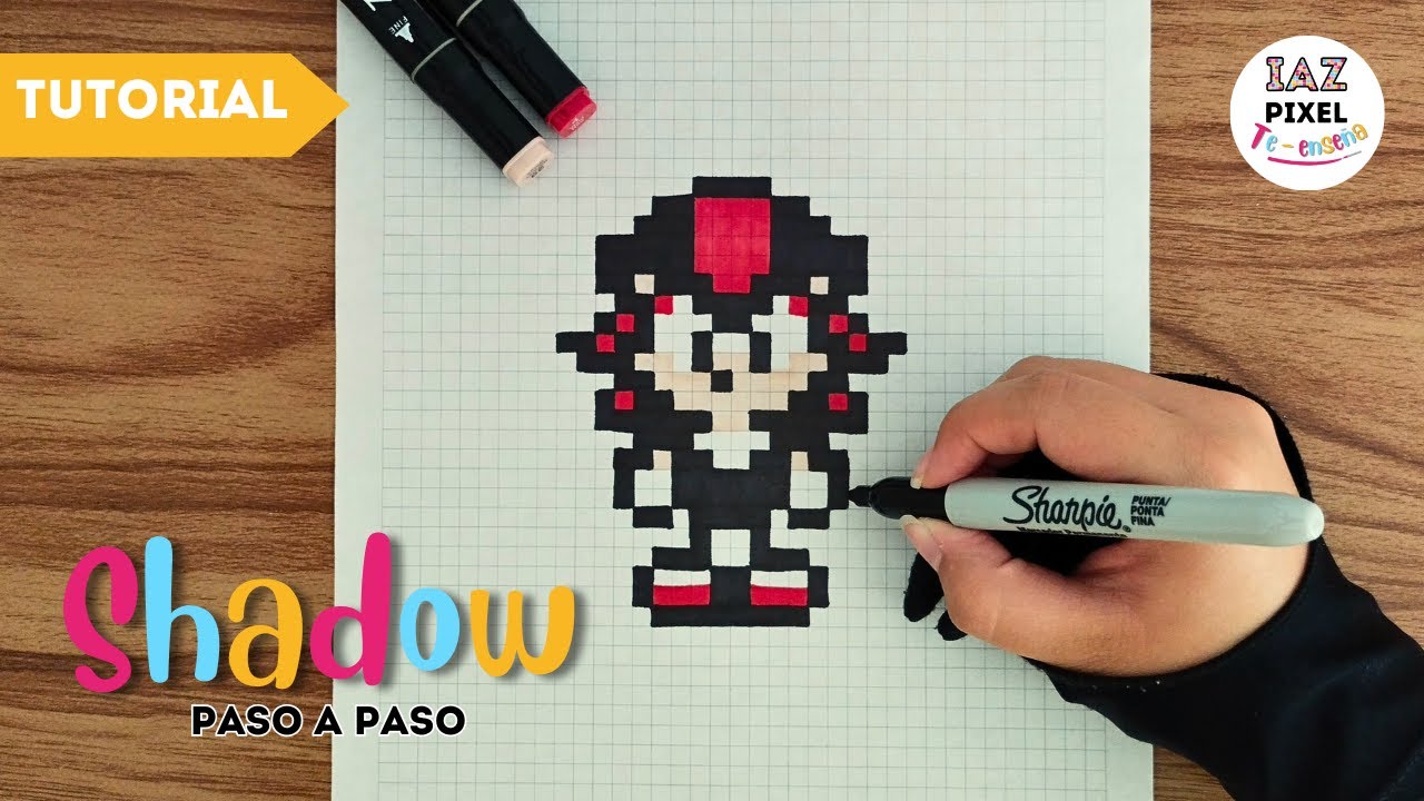 Como dibujar a SHADOW de SONIC en PIXEL ART – Tutorial paso a paso ...