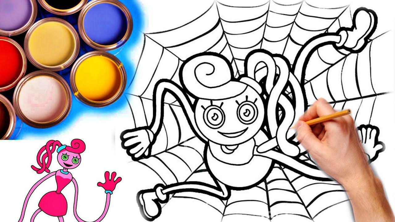 Mommy Long Legs Poppy Playtime Coloring Pages