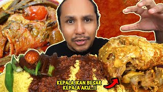 Tewas Dengan Kari Kepala Ikan Sebesar Kepala Aku Mukbang Malaysia