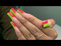 Tapered Square Vertical French Acrylic Nail