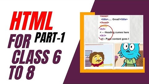 HTML Tutorial for class 6, 7, 8/ HTML5 for Beginners/ HTML Through Animation part 1/  #html /#html5
