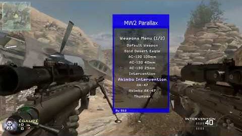 MW2 1.14 SPRX DEX PARALLAX MOD MENU