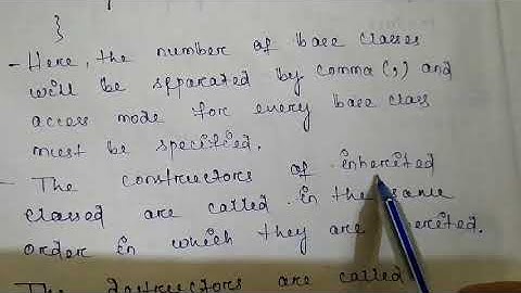 Multiple inheritance (constructor example)