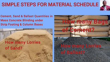 Calculating Quantity of Cement, Sand & Ballast in Strip Footing & Column Bases Blinding