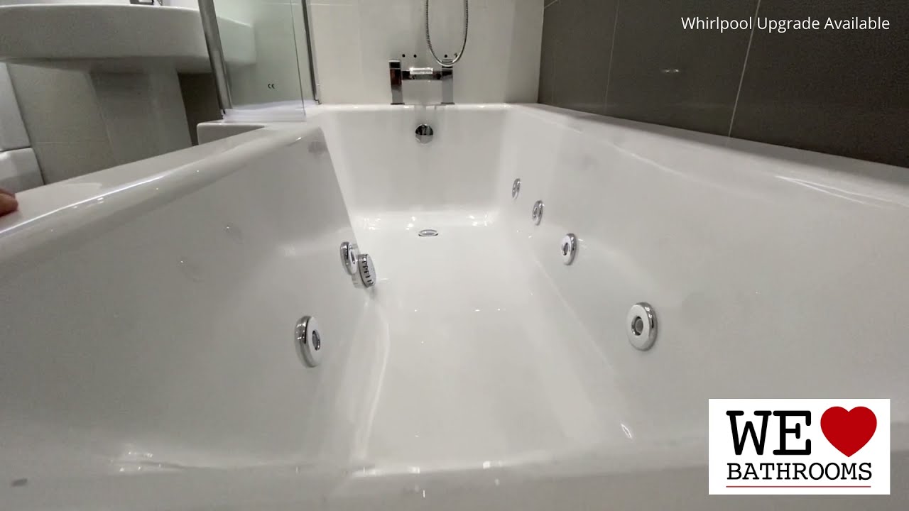 Square L Shape Reinforced Shower Bath