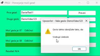 Pro 2 - Preverjanje Moči Gesel
