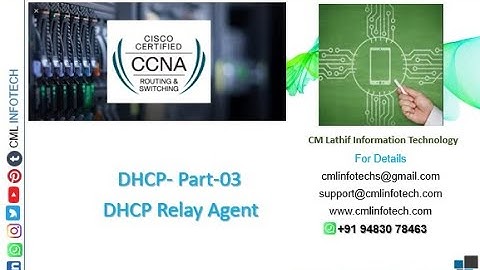 CML INFOTECH  CCNA 01 DHCP 03  Relay Agent