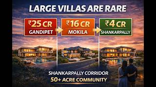Why 50 Acre Communities 600 Sq Yard Villas In West Hyderabad Are So Rare 25Cr Vs 4Cr