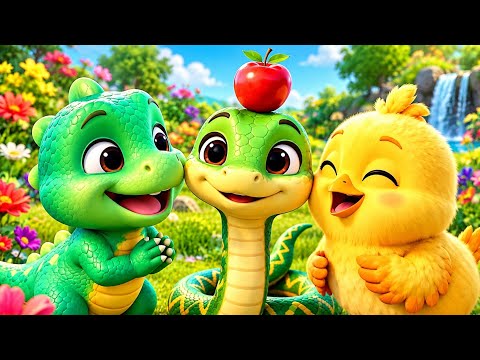 Funny Dinosaur & Snake Cartoon 🦖🐍🐥 | Kids Cartoon