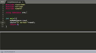 Some C++ Basics - #includes, using namespace std, and Passing Variables ...