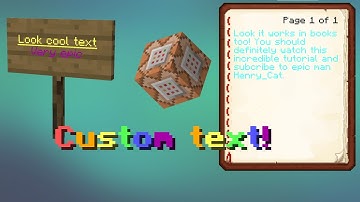 Custom Signs, Books, and Chat Messages With Minecraft Command Blocks - JSON Text Complete Tutorial